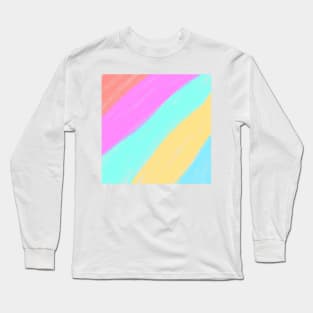 Colorful watercolor abstract texture art Long Sleeve T-Shirt